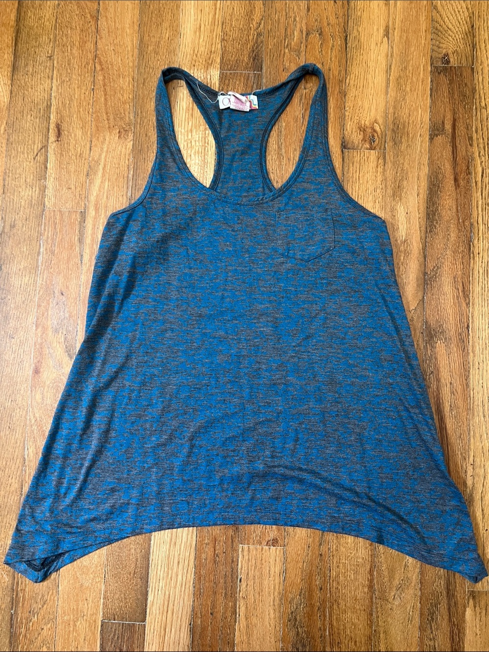 OP Women's Teal Heather Racerback Tank Top